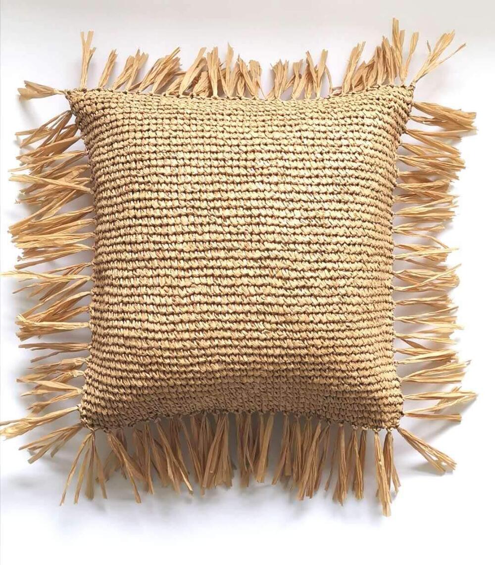 3599 Decorative Straw Cushion Cover Boho Pillow Case Home Decor Throw